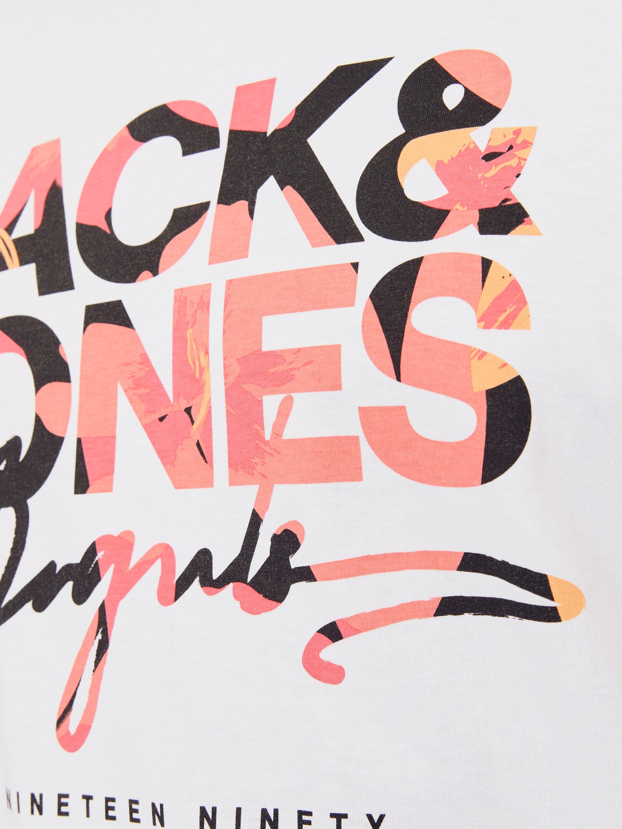 Jack & Jones Plus Size T-shirt Stampato -Bright White - 12261579