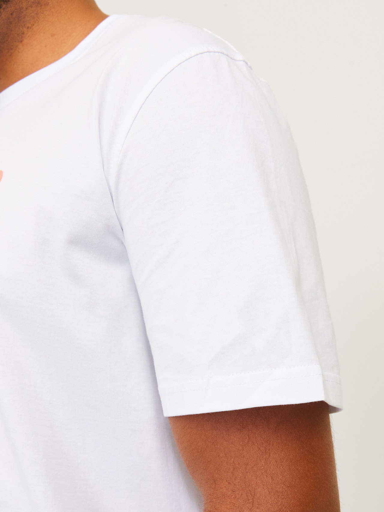 Jack & Jones Plus Size Printed T-shirt -Bright White - 12261579