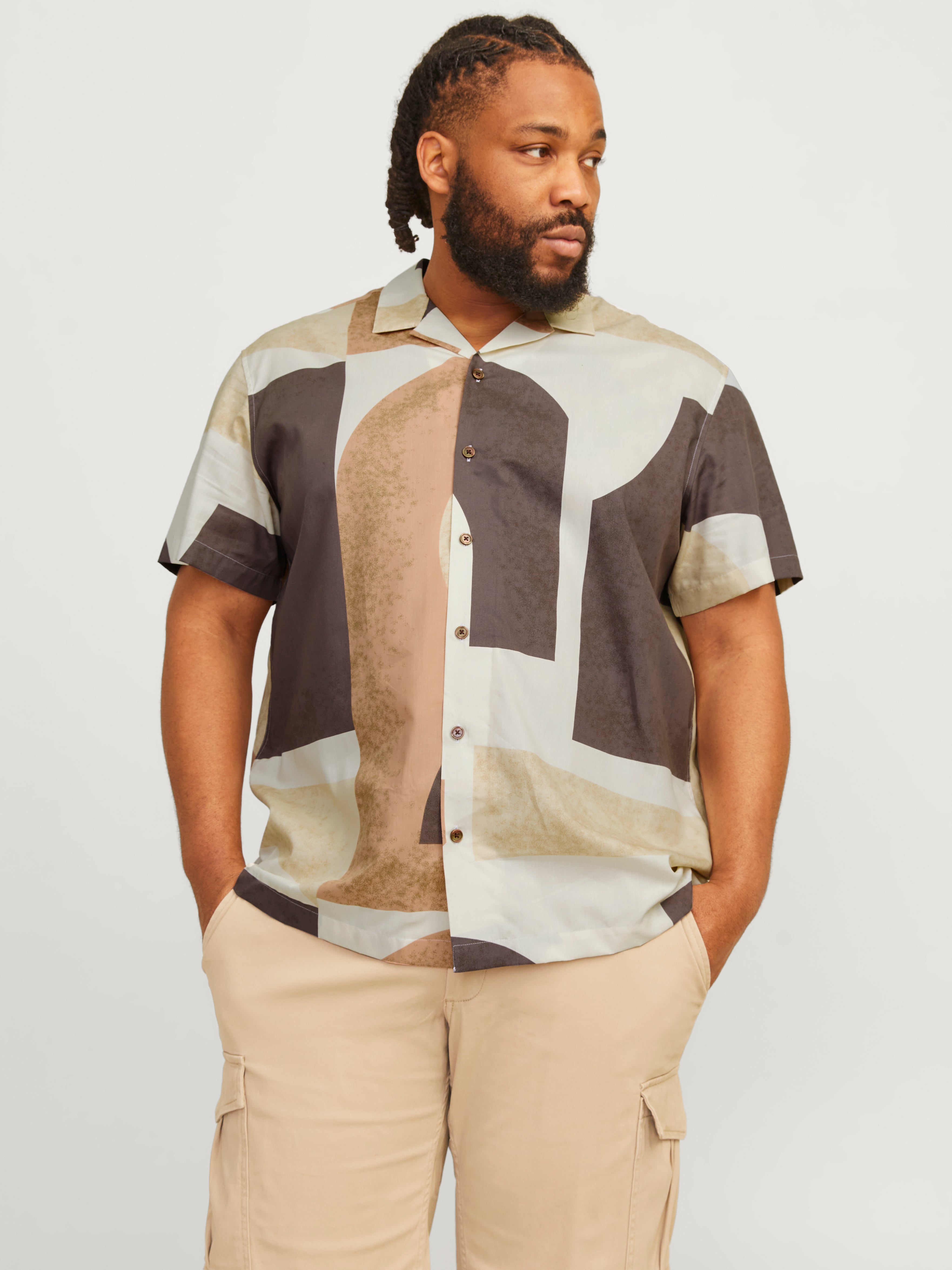 Plus Size Loose Fit Hawaii-hemd