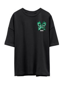 Jack & Jones Nyomott mintás Környak Trikó -Raven - 12261653