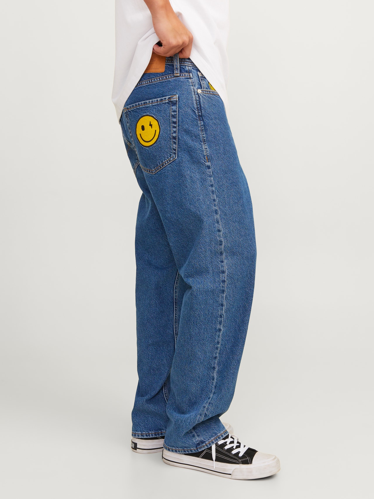 Jack & Jones JJIEDDIE JJORIGINAL SMILEY Loose fit  jeans -Blue Denim - 12261744