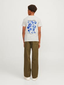 Jack & Jones Nadruk T-shirt Dla chłopców -Buttercream - 12261801