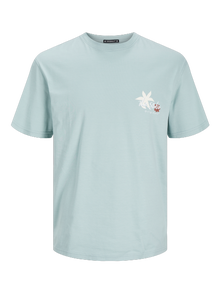 Jack & Jones Gedrukt T-shirts Mini -Gray Mist - 12261802