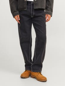 Jack & Jones JJIEDDIE JJWORKER MF 240 LN Jeans Loose Fit -Black Denim - 12261924