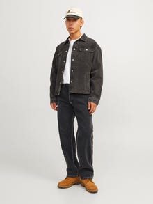 Jack & Jones JJIEDDIE JJWORKER MF 240 LN Ruumika lõikega teksad -Black Denim - 12261924