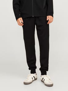 Jack & Jones Karcsúsított Közepes derék Bordás szegély Melegítőnadrág -Black - 12261991