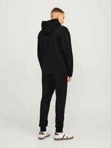 Jack & Jones Karcsúsított Közepes derék Bordás szegély Melegítőnadrág -Black - 12261991