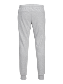 Jack & Jones Karcsúsított Közepes derék Bordás szegély Melegítőnadrág -Light Grey Melange - 12261991