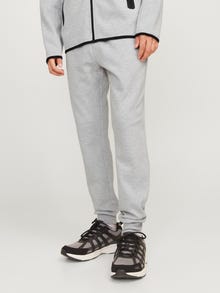 Jack & Jones Karcsúsított Közepes derék Bordás szegély Melegítőnadrág -Light Grey Melange - 12261991