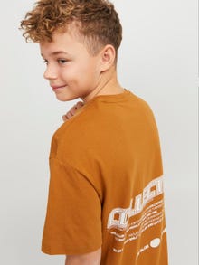 Jack & Jones T-shirt Estampar Para meninos -Bone Brown - 12262090