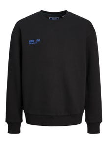 Jack & Jones Printed Crew neck Sweatshirt For boys -Black - 12262092