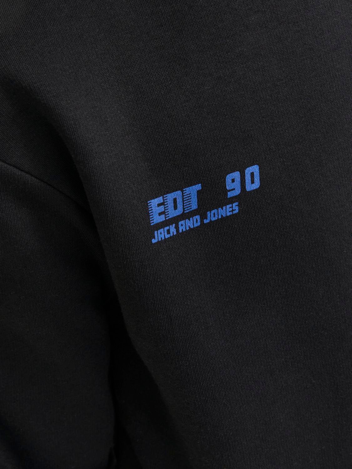Jack & Jones Printed Crew neck Sweatshirt For boys -Black - 12262092