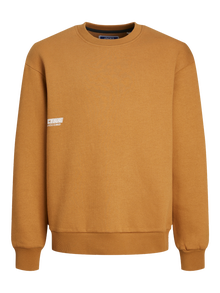 Jack & Jones Nyomott mintás Személyzeti nyakú pulóver Ifjúsági -Bone Brown - 12262092