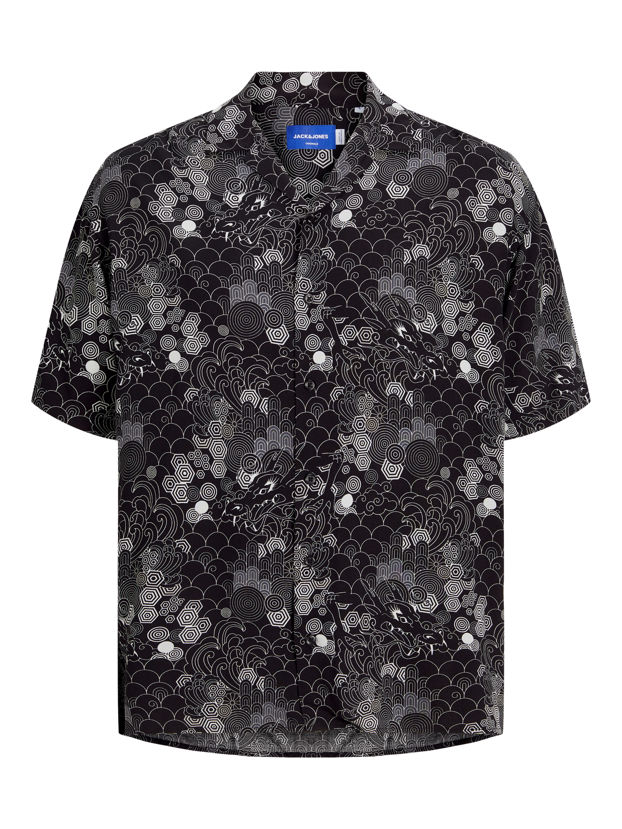 Jack & Jones Relaxed Fit Hawaii skjorte -Black - 12262107
