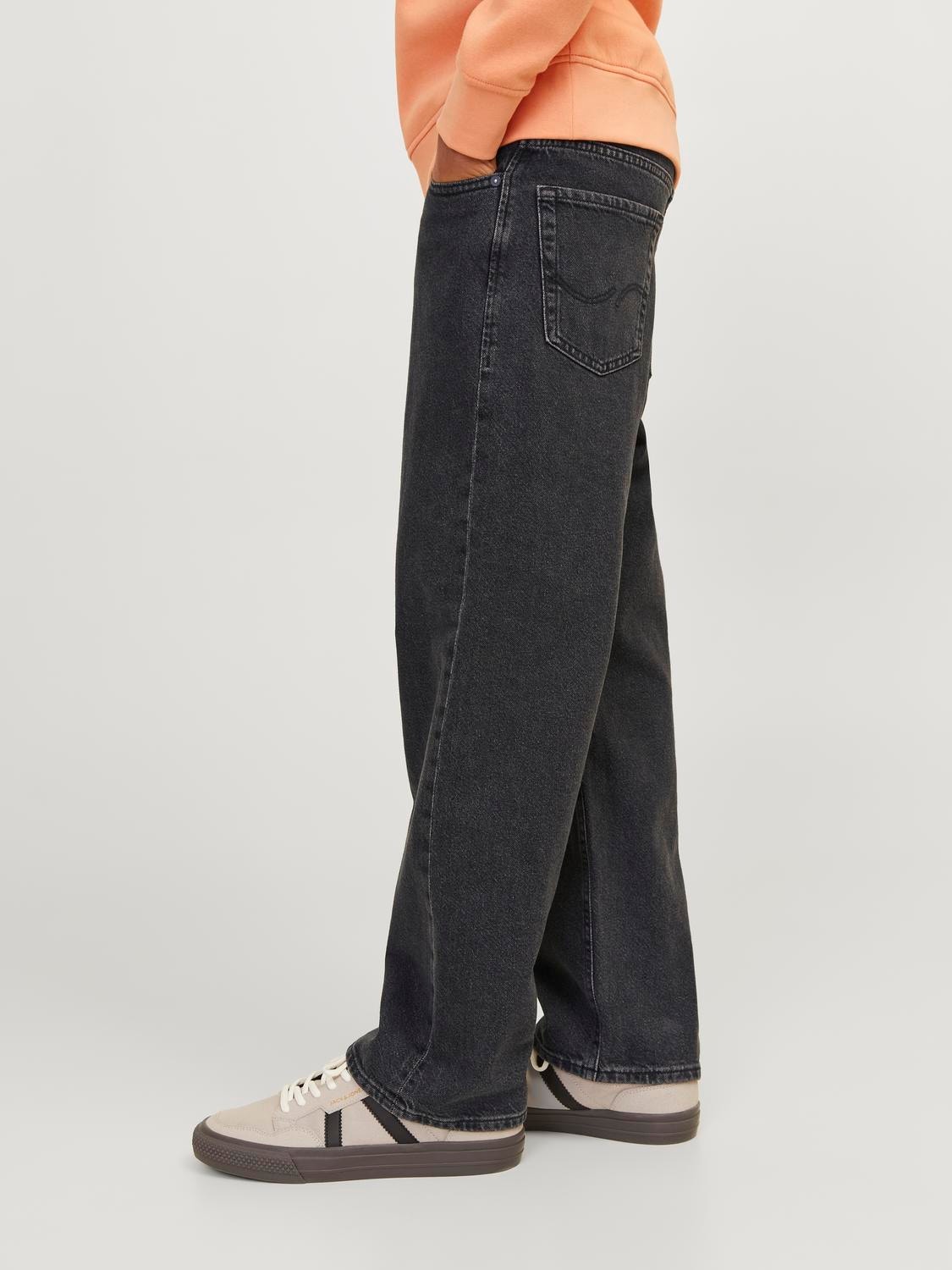 Jack & Jones JJIALEX JJIORIGINAL SQ 955 Jeans Baggy Fit Para meninos -Black Denim - 12262150