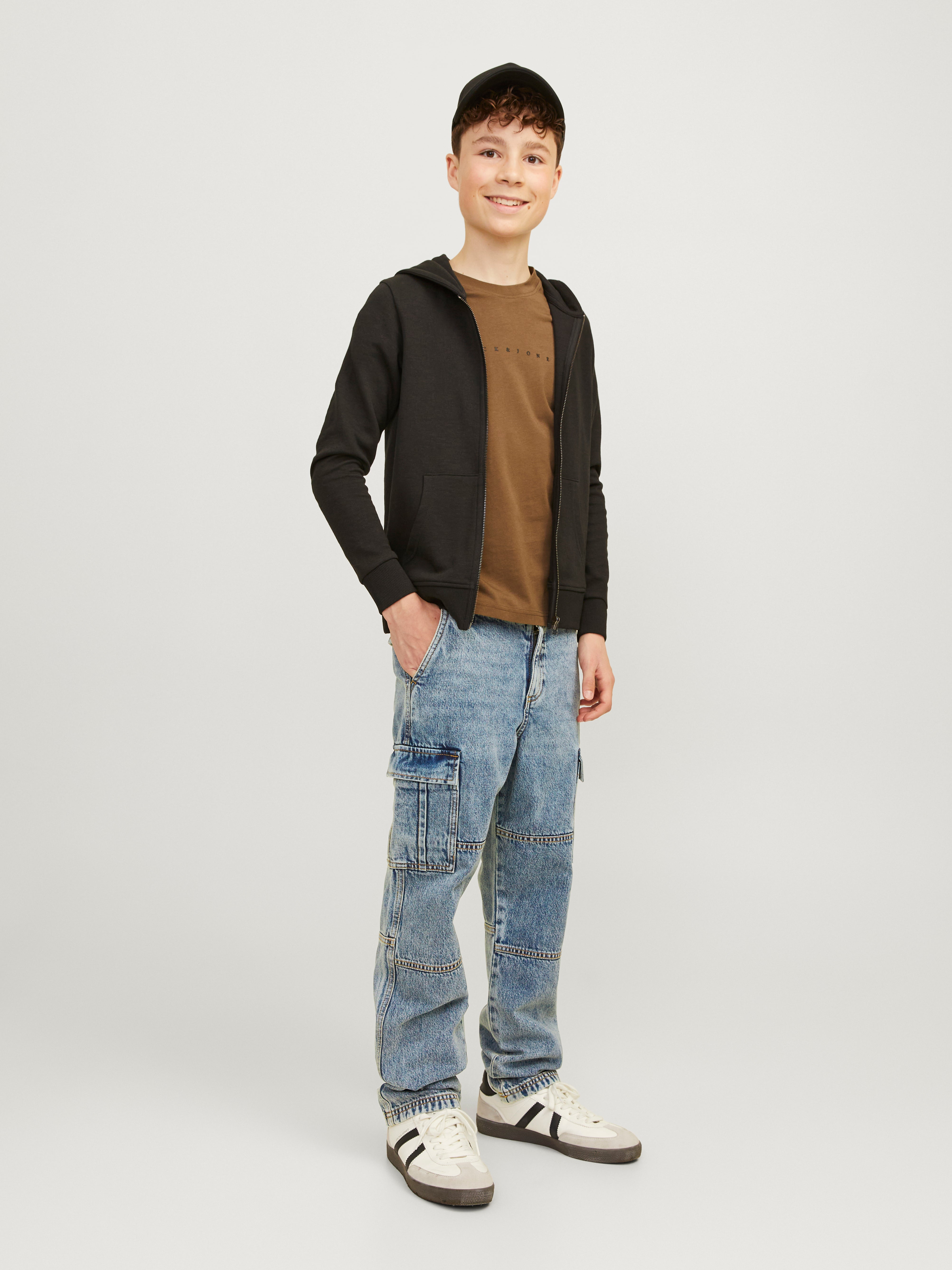 JJICHRIS JJWADE CARGO MF 148 SN JNR Relaxed Fit Jeans Voor jongens