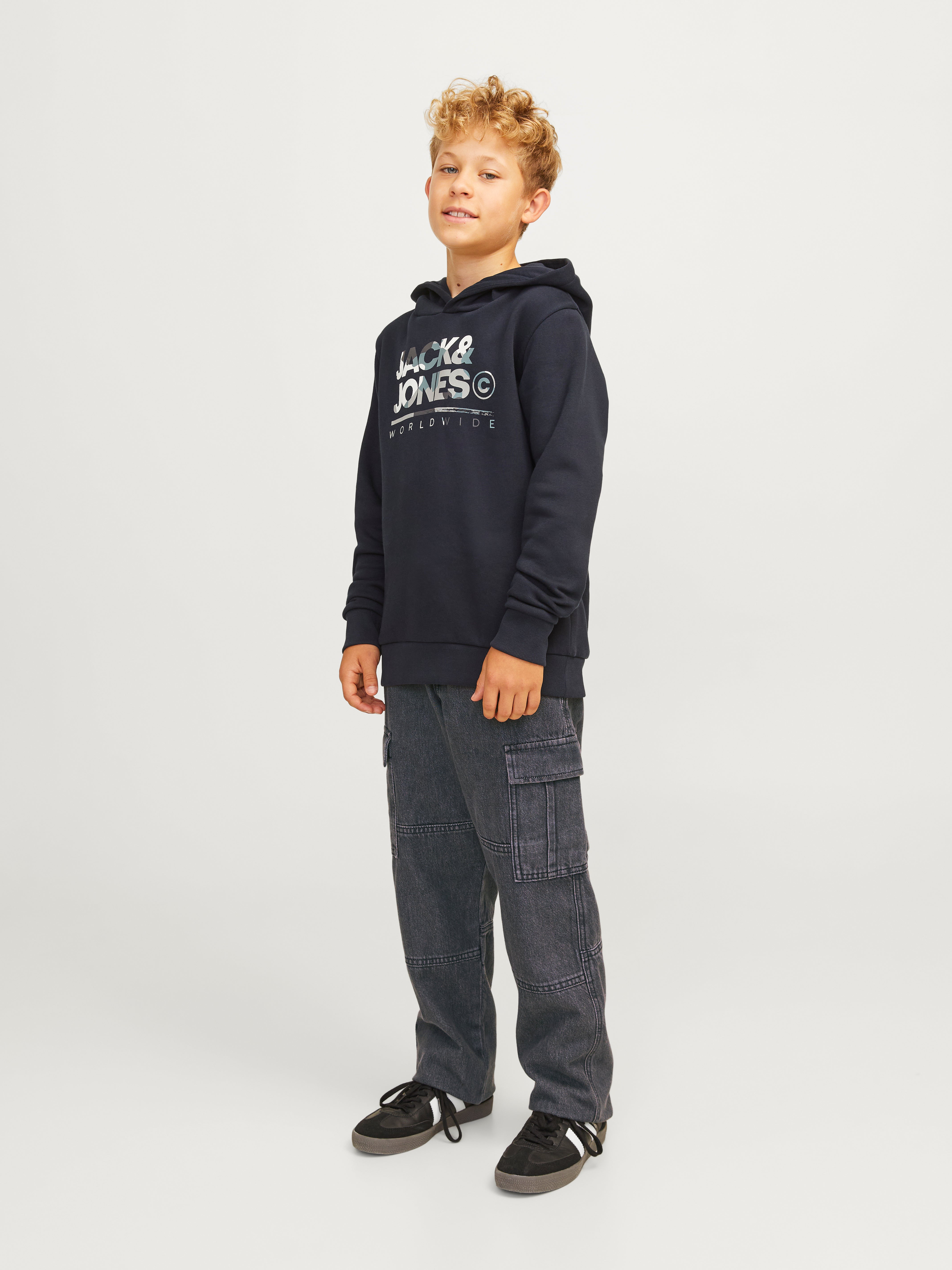 JJICHRIS JJWADE CARGO MF 348 JNR Relaxed Fit Jeans For boys