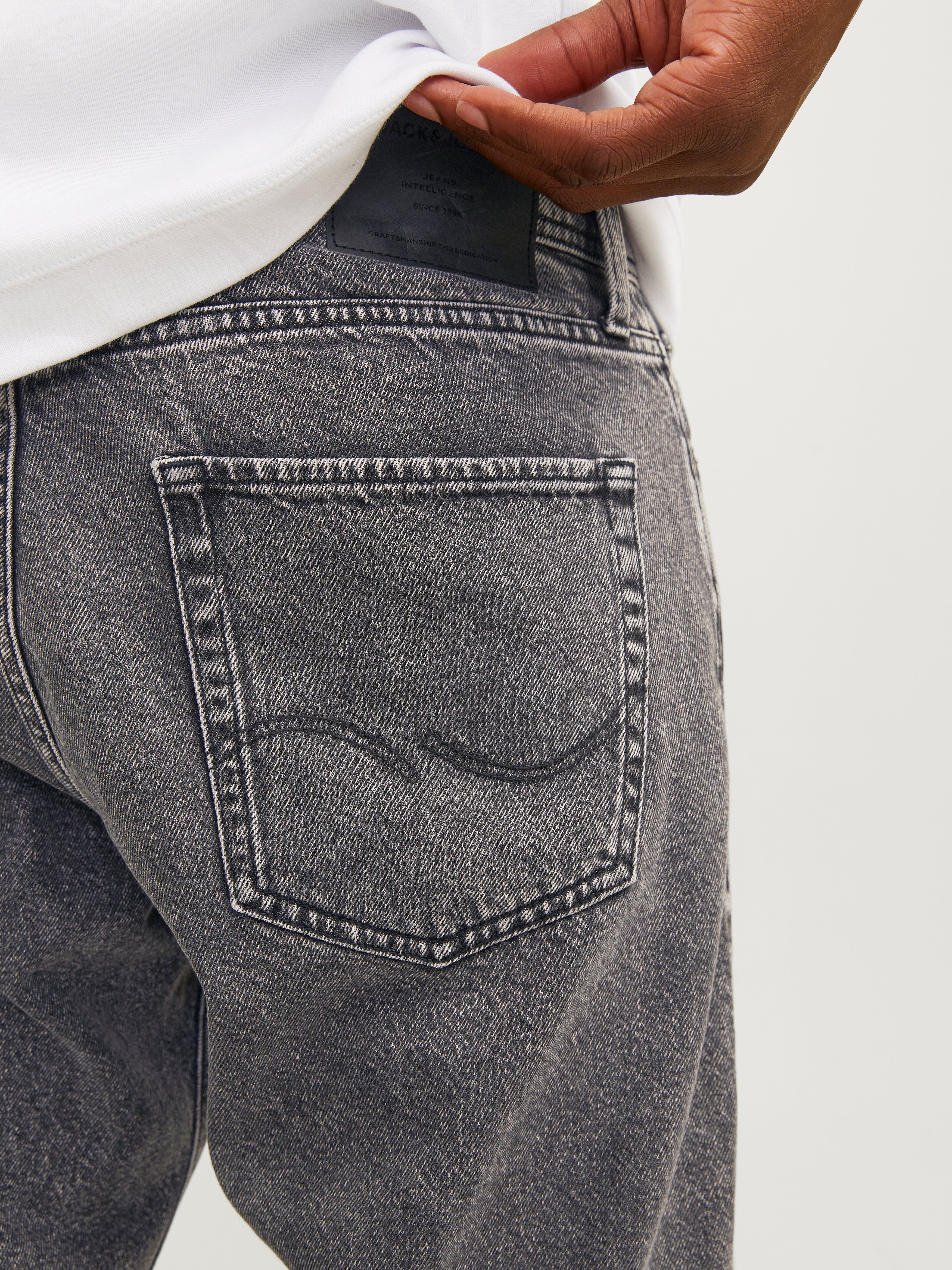 JJIEDDIE JJORIGINAL SQ 734 Loose fit jeans | Donkergrijs | Jack