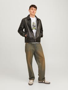 Jack & Jones Printed Crew neck T-shirt -Bright White - 12262491