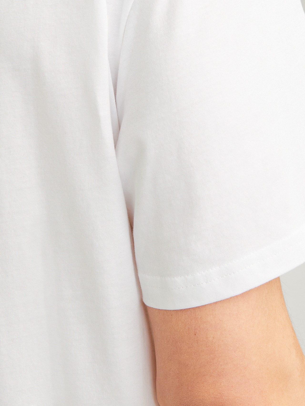 Jack & Jones Printed Crew neck T-shirt -Bright White - 12262491