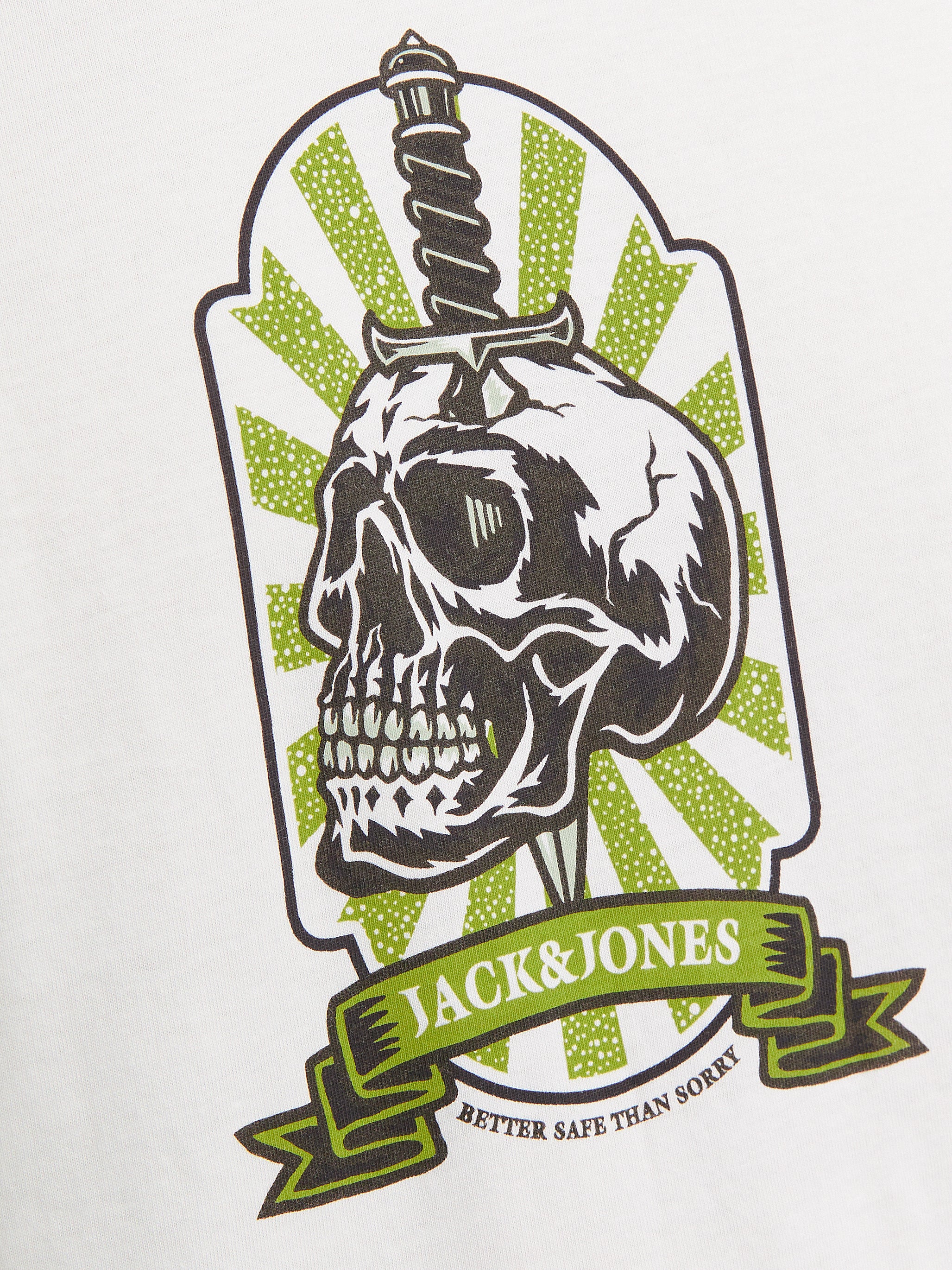 Jack & Jones Printed Crew neck T-shirt -Bright White - 12262491