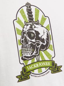 Jack & Jones Printed Crew neck T-shirt -Bright White - 12262491