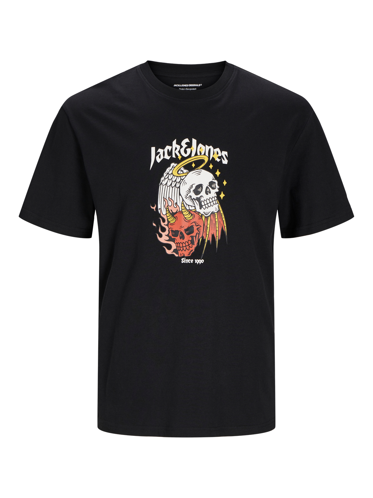 Jack & Jones T-shirt Estampar Decote Redondo -Black - 12262491