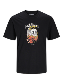 Jack & Jones Tryck Rundringning T-shirt -Black - 12262491