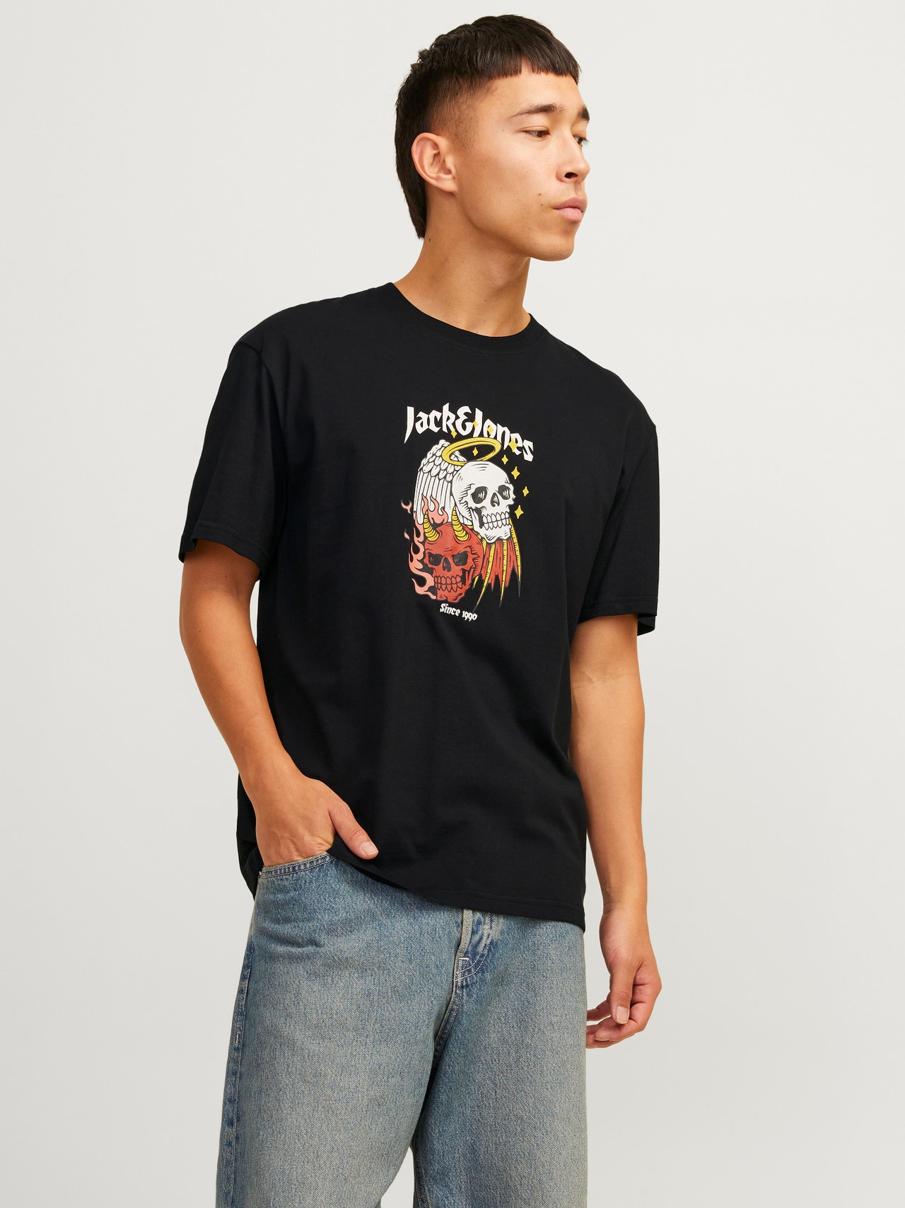 Jack & Jones Hagyományos Környak Póló -Black - 12262491