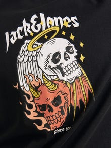 Jack & Jones Spausdintas raštas Apskritas kaklas Marškinėliai -Black - 12262491