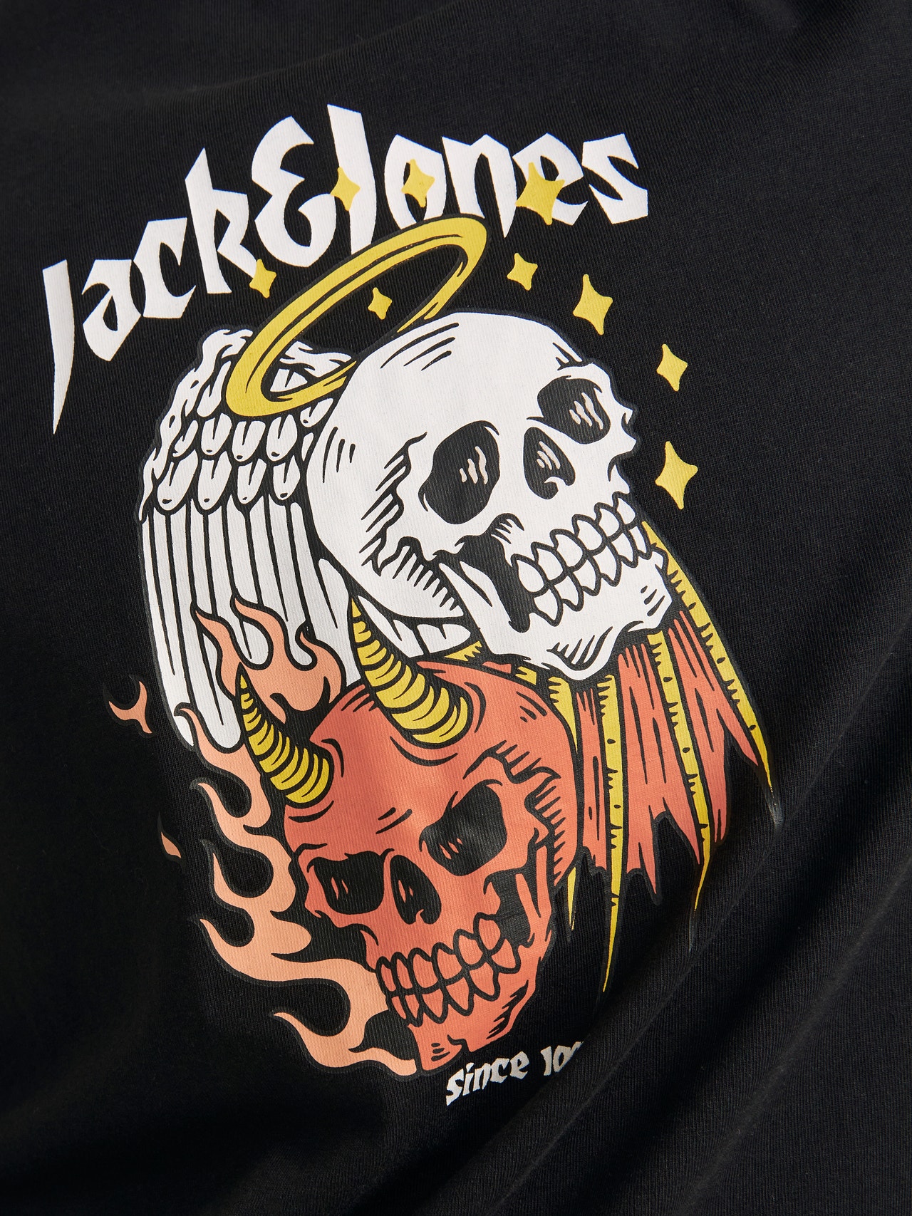 Jack & Jones T-shirt Stampato Girocollo -Black - 12262491