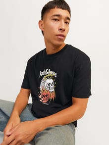 Jack & Jones Bedrukt Ronde hals T-shirt -Black - 12262491