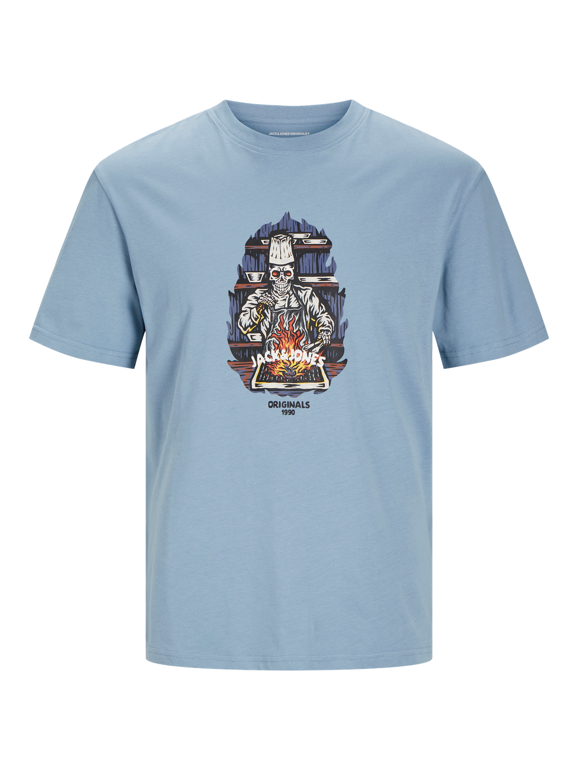 Printed Crew neck T-shirt | Light Blue | Jack & Jones®
