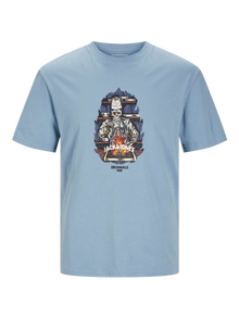 Jack & Jones Nadruk Okrągły dekolt T-shirt -Mountain Spring - 12262491