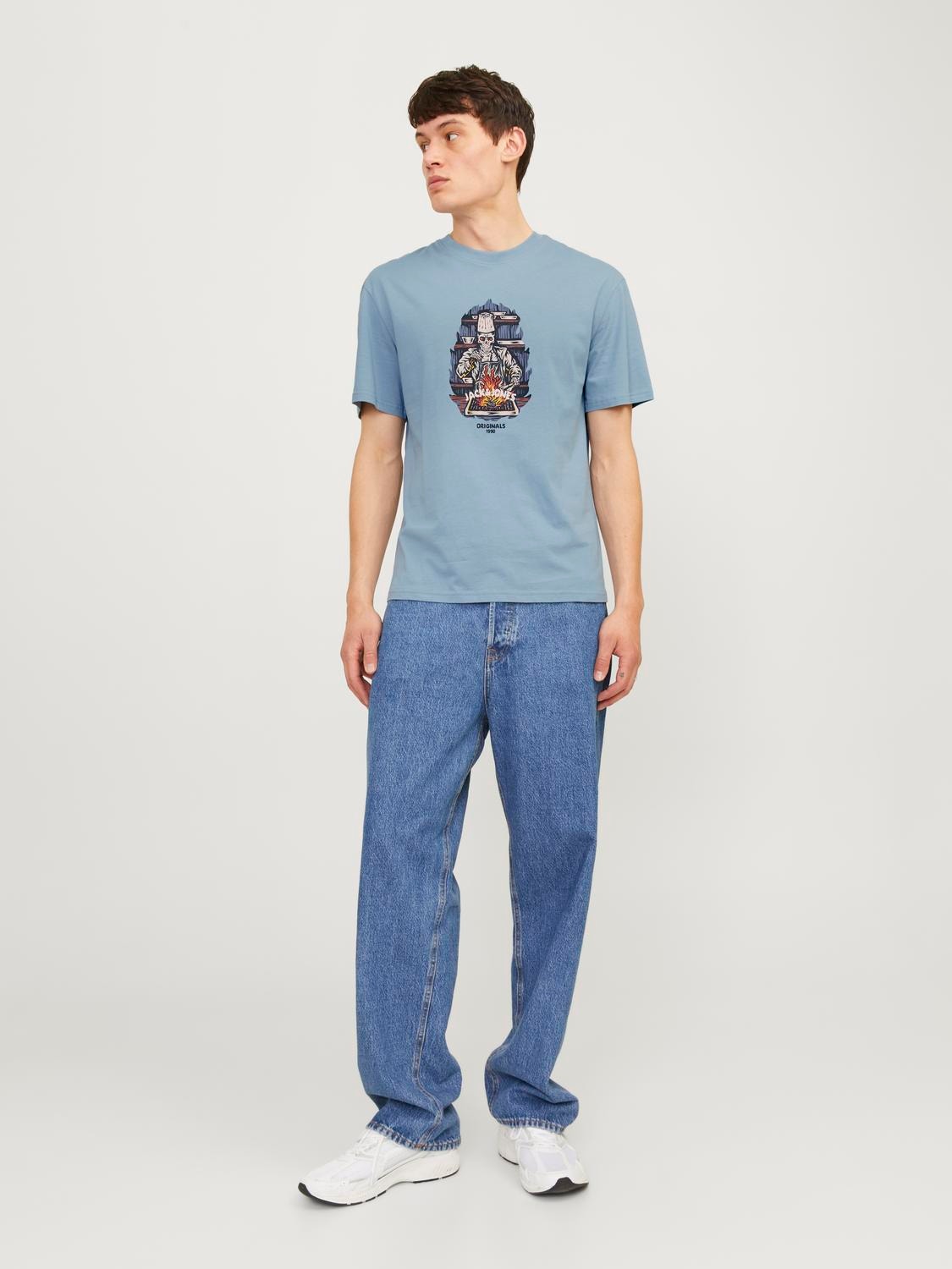 Jack & Jones Gedruckt Rundhals T-shirt -Mountain Spring - 12262491