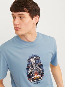 Jack & Jones Printet Crew neck T-shirt -Mountain Spring - 12262491