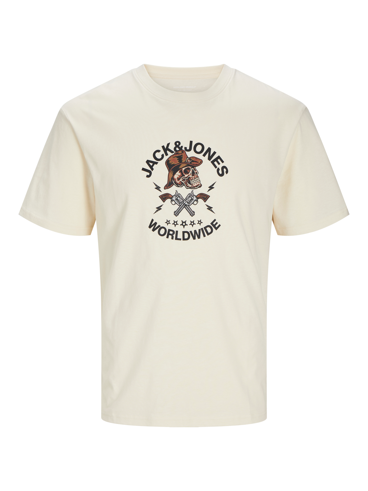 Jack & Jones Trykk O-hals T-skjorte -Buttercream - 12262491