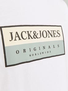 Jack & Jones Bedrukt Ronde hals T-shirt -Bright White - 12262492
