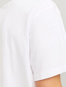 Jack & Jones Printed Crew neck T-shirt -Bright White - 12262492