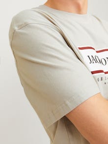Jack & Jones Bedrukt Ronde hals T-shirt -Mineral Gray - 12262492