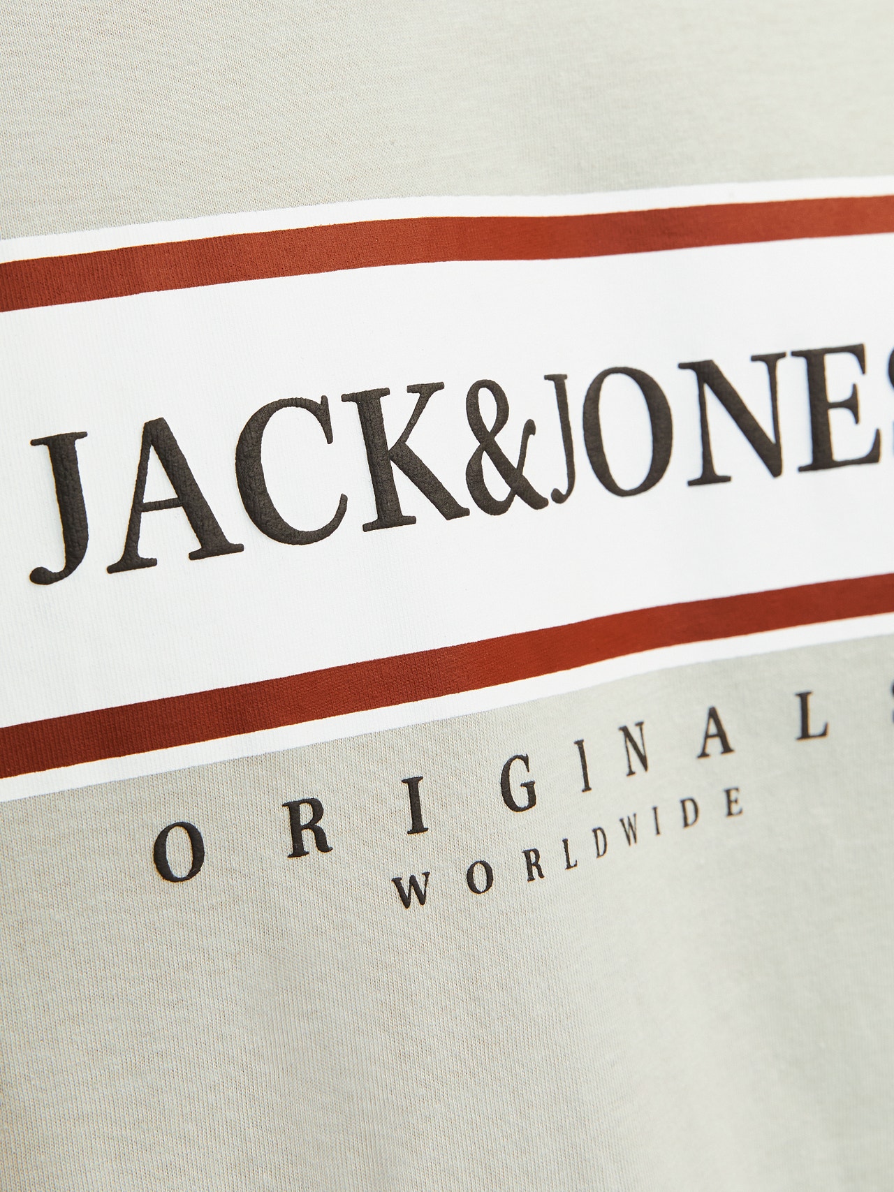 Jack & Jones T-shirt Stampato Girocollo -Mineral Gray - 12262492