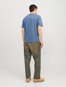 Jack & Jones Spausdintas raštas Apskritas kaklas Marškinėliai -Nightshadow Blue - 12262492