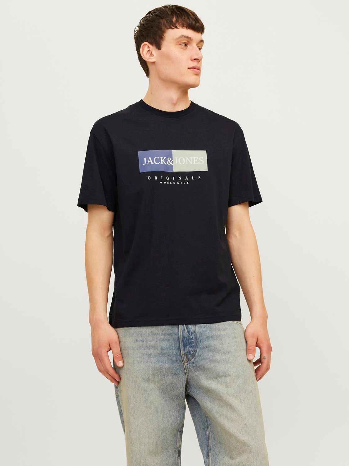 Jack & Jones Hagyományos Környak Póló -Black - 12262492