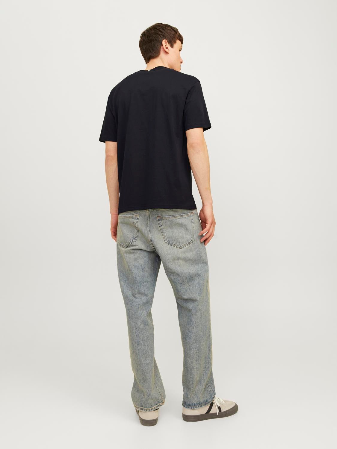 Jack & Jones Trükitud Ümmargune kaelus T-särk -Black - 12262492