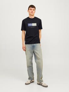 Jack & Jones Bedrukt Ronde hals T-shirt -Black - 12262492