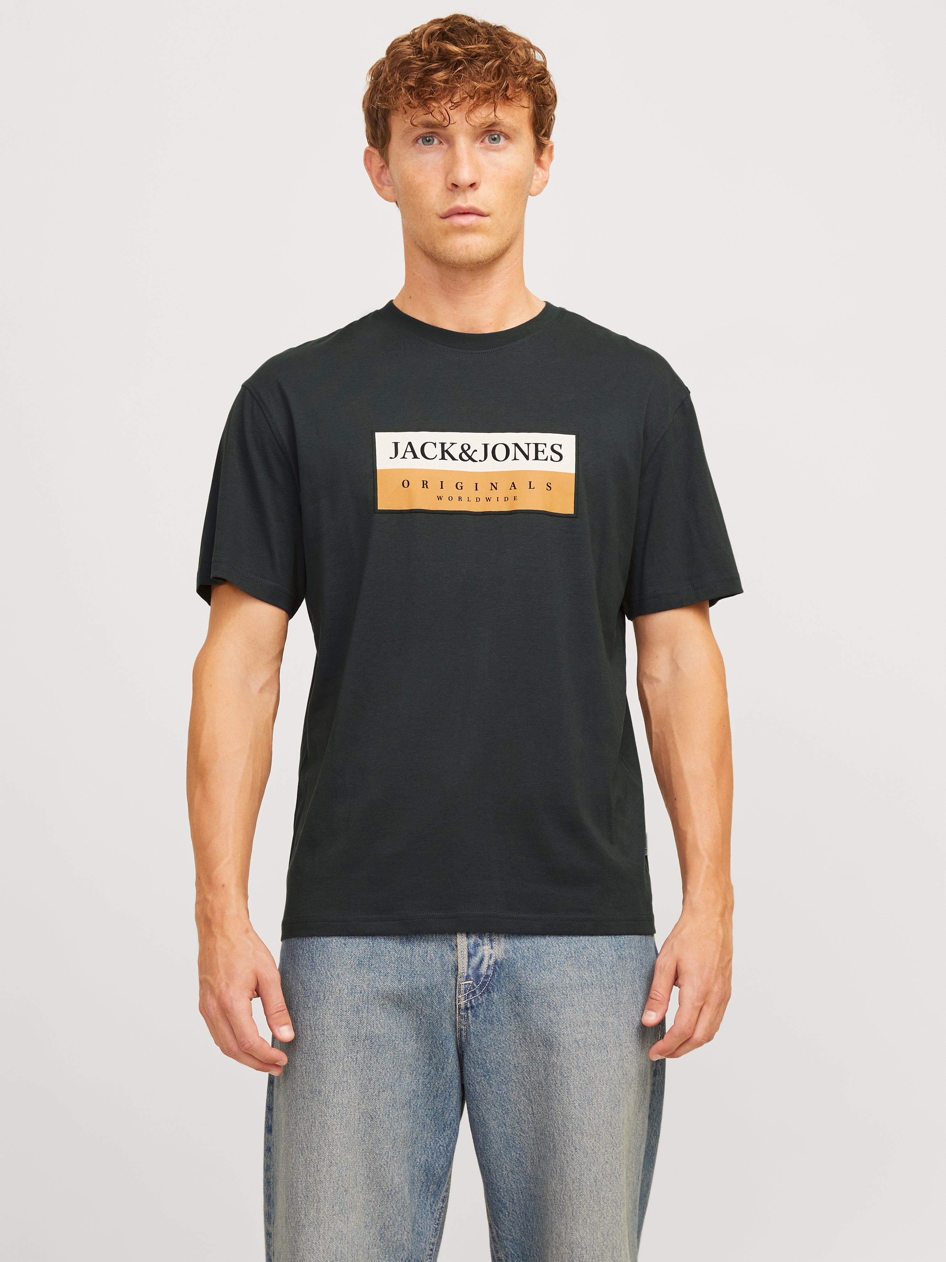 Gedruckt Rundhalsausschnitt T-shirt