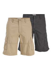 Jack & Jones 2-pack Loose Fit Cargo shorts -Crockery - 12262493