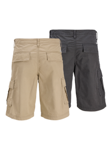 Jack & Jones 2-pack Loose Fit Cargo shorts -Crockery - 12262493