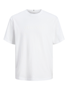 Jack & Jones T-shirt Imprimé Col rond -Bright White - 12262494