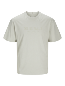 Jack & Jones Bedrukt Ronde hals T-shirt -Mineral Gray - 12262494